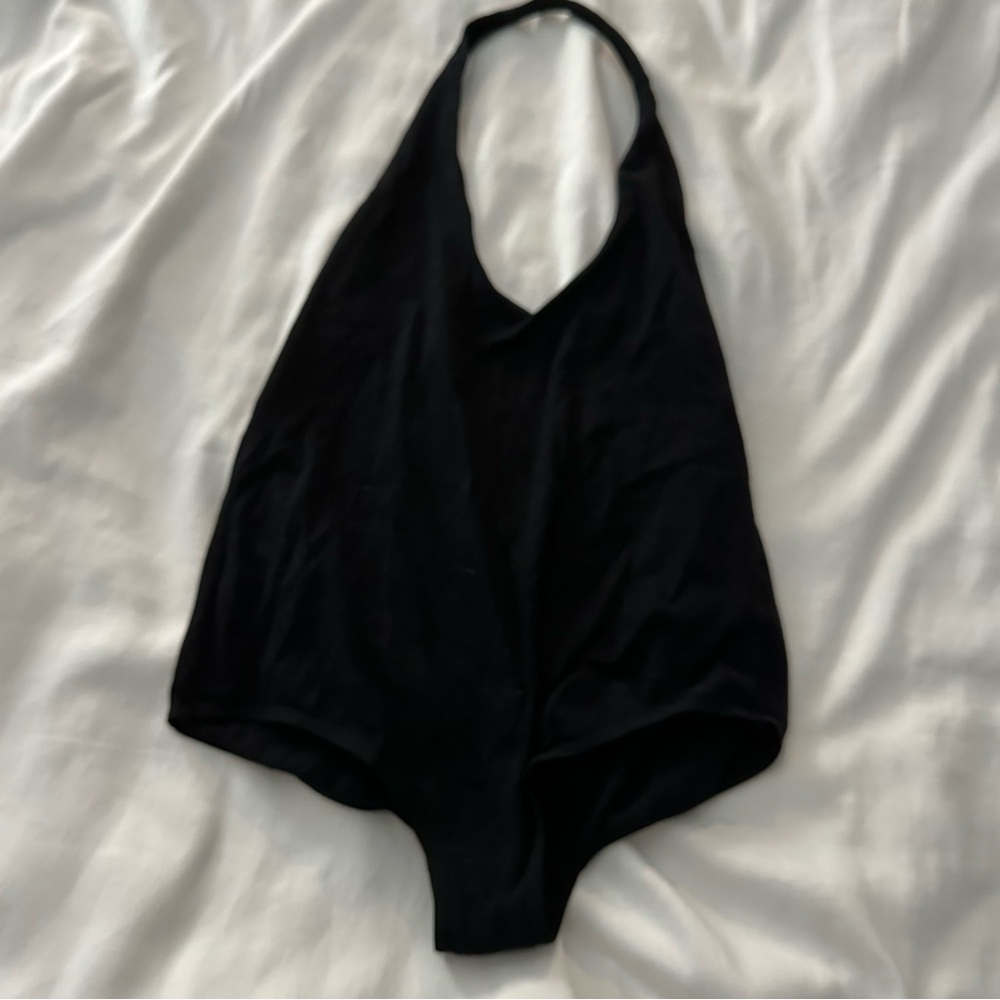 Black Halter Bodysuit